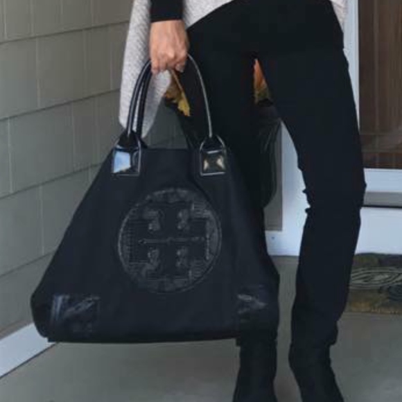 Tory Burch Handbags - Tory Burch Black Ella Nylon Tote